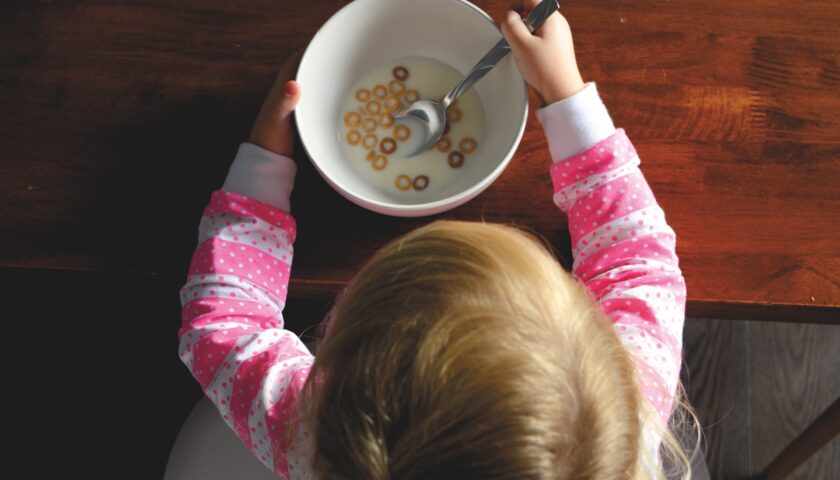 frukost mjölk med flingor